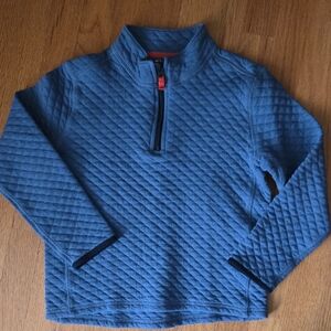 Crewcuts Quilted Blue Pullover with Red Trim